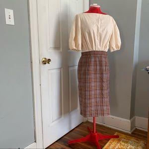 Creatures of the Wind plaid pencil dress